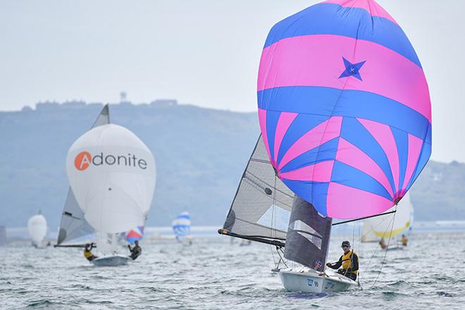 Quirk and Dunn on their way to victory in the opening race. - 2016 SAP 505 Worlds © Christophe Favreau http://christophefavreau.photoshelter.com/